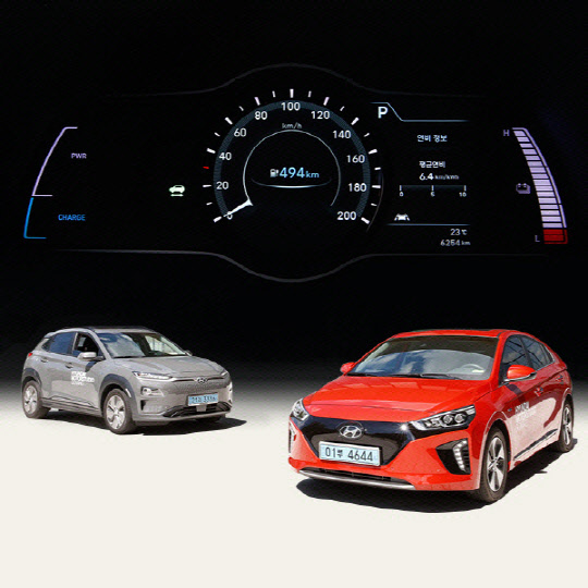 현대자동차 코나 일렉트릭(왼쪽 상단부터)과 아이오닉 일렉트릭.  현대자동차 제공